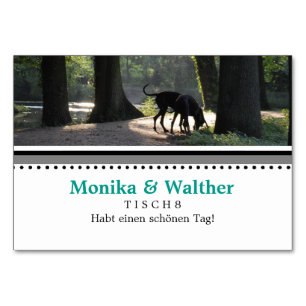 Hunde-Foto-Tischkarten Tischnummer