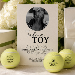 Hunde Foto Wedding Tennis Ball Gefallen Sockelschild