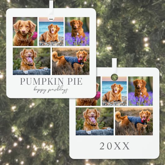 Hunde Foto Weihnachten Ornament Aus Metall