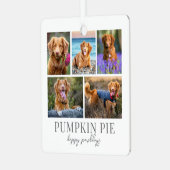 Hunde Foto Weihnachten Ornament Aus Metall (Vorderseite links)