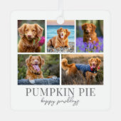 Hunde Foto Weihnachten Ornament Aus Metall (Vorderseite)