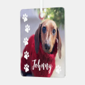 Hunde Foto Weihnachtsbaum Haustier Foto Ornament (Vorderseite links)