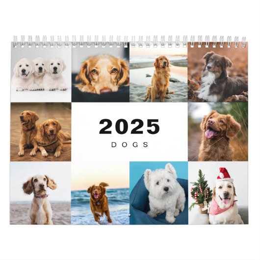Hunde FotoCollage Modern 2025 Kalender (Titelbild)