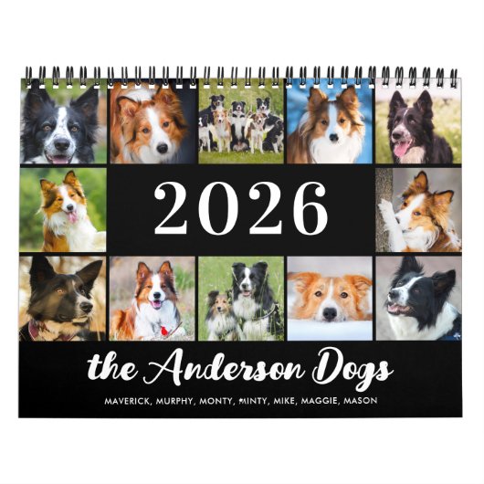 Hunde FotoCollage Personalisiert Moderne 2026 Kalender (Titelbild)