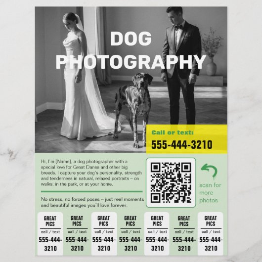 Hunde-Fotograf-Flugblatt Flyer (Vorne)
