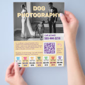 Hunde-Fotograf Flyer farbenfroh gelb  (Hand)