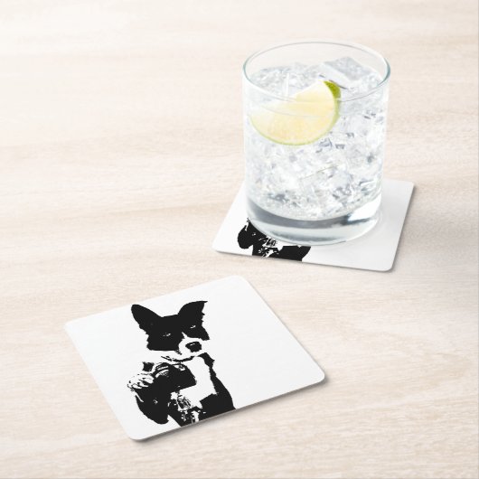 Hunde- Fotograf Rechteckiger Pappuntersetzer (Vor Ort)