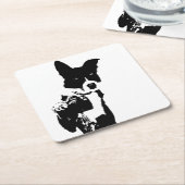 Hunde- Fotograf Rechteckiger Pappuntersetzer (angewinkelt)