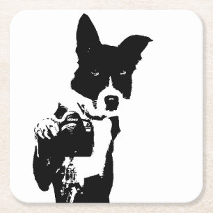 Hunde- Fotograf Rechteckiger Pappuntersetzer