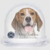 Hunde-Fotos Firmenlogo Hunde-Fotos kundenspezifisc Schneekugeln (Rückseite)