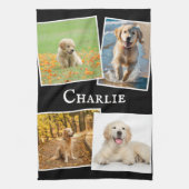 Hunde Fotos Pet Picture Collage Individuelle Name Geschirrtuch (Vertikal)