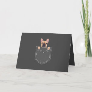 Hunde Französischer Bulldog in meinem Pocket-Bek Feiertagskarte