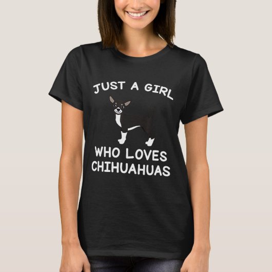 Hunde Frauen nur ein Mädchen, die Chihuahuas Liebe T-Shirt (Vorderseite)