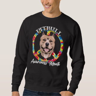 Hunde Frieden Schild Pitbuli Bewusstsein Sweatshirt