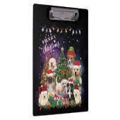Hunde frohe Weihnachts-Light-Zwischenablage Klemmbrett (Rechts)