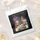 Hunde frohe Weihnachtslicht Geschenktütchen (Ausgeschnitten)