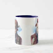 Hunde Funny-Beer Bar Regelmäßige Patronen Zweifarbige Tasse (Mittel)