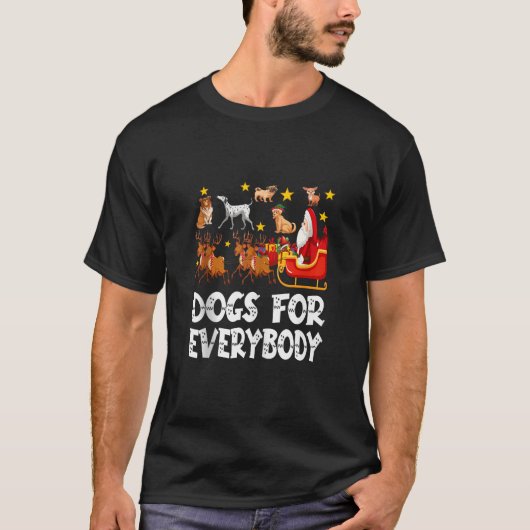 Hunde für alle Weihnachten Hund Funny Weihnachten T-Shirt (Vorderseite)