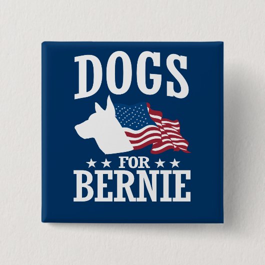 HUNDE FÜR BERNIE SANDERS BUTTON (Vorderseite)