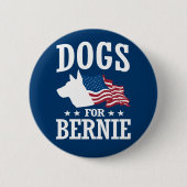 HUNDE FÜR BERNIE SANDERS BUTTON (Vorderseite)