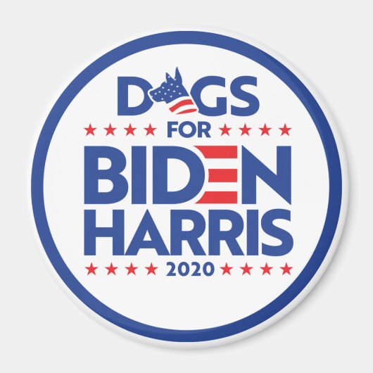 HUNDE FÜR BIDEN HARRIS 2020 MAGNET (Vorne)