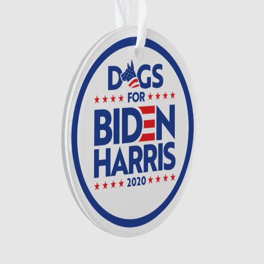 HUNDE FÜR BIDEN HARRIS 2020 ORNAMENT (Vorderseite)