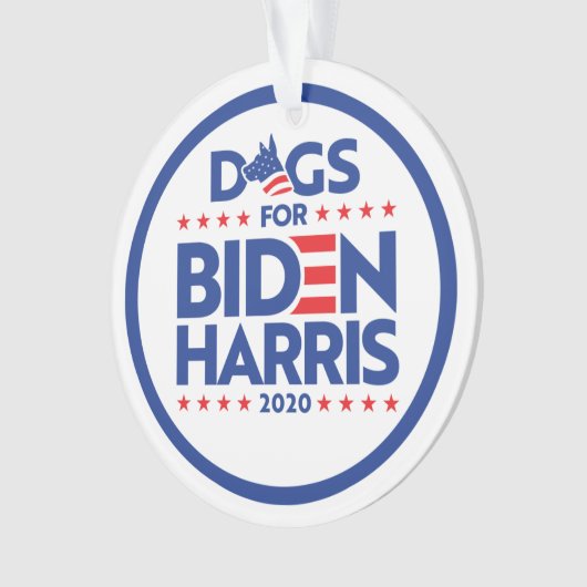 HUNDE FÜR BIDEN HARRIS 2020 ORNAMENT (Vorderseite)