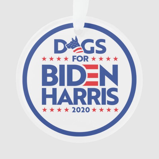 HUNDE FÜR BIDEN HARRIS 2020 ORNAMENT (Vorderseite)