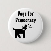 Hunde für Demokratie Button (Vorderseite)
