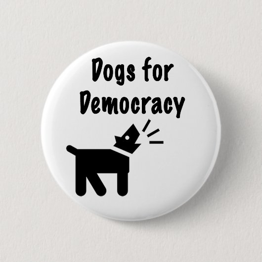 Hunde für Demokratie Button (Vorderseite)