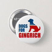 HUNDE FÜR GINGRICH BUTTON (Vorne & Hinten)