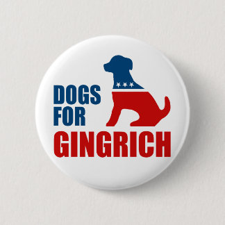 HUNDE FÜR GINGRICH BUTTON