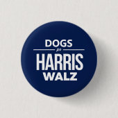 Hunde für Harris Walz Button (Vorderseite)