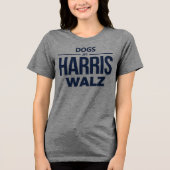 Hunde für Harris Walz Tri-Blend Shirt (Vorderseite)