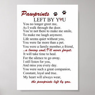 Hunde, für immer im Herzen Poster