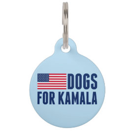 Hunde für Kamala Harris American Flag Haustiermarke
