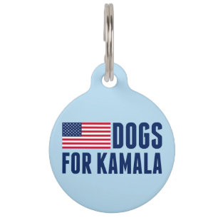 Hunde für Kamala Harris American Flag Haustiermarke