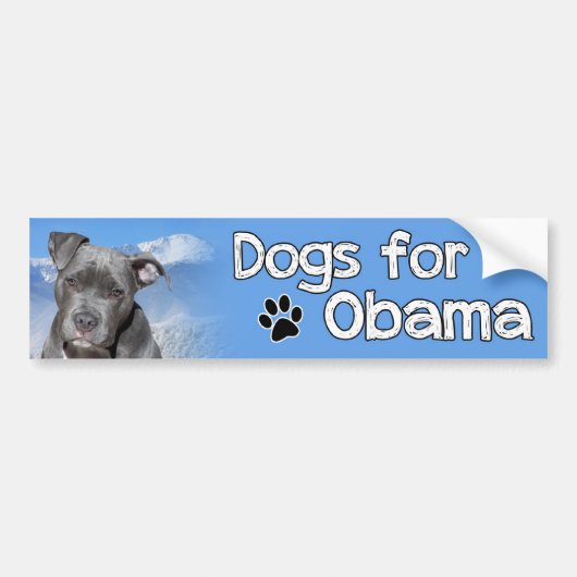 Hunde für Obama Autoaufkleber (Vorne)