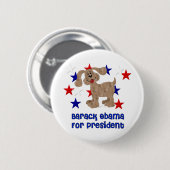 Hunde für Obama Button (Vorne & Hinten)