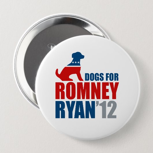 HUNDE FÜR ROMNEY RYAN.pnng Button (Vorne & Hinten)