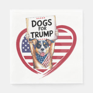 Hunde für Trump: Paw-litical Patriots Serviette