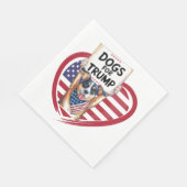 Hunde für Trump: Paw-litical Patriots Serviette (Ecke)