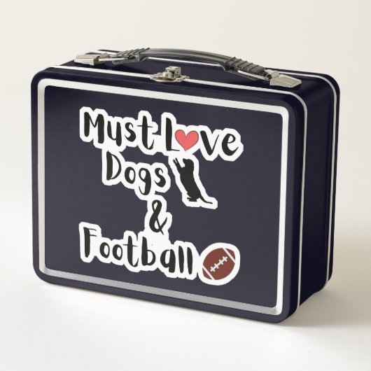 Hunde & Fußball Lunch Box (Vorderseite)