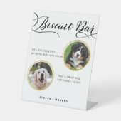 Hunde Gastgeschenk Hochzeit Biscuit Bar Haustier L Sockelschild (Vorderseite)