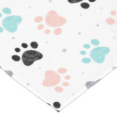 Hunde Geburtstaghundpfoten drucken Muster Kurzer Tischläufer (Ecke)