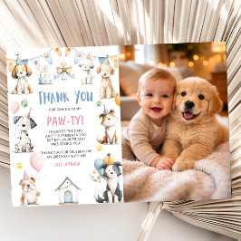 Hunde-Geburtstagsfeier Welpen-Pawty-Geburtstagsfot Dankeskarte