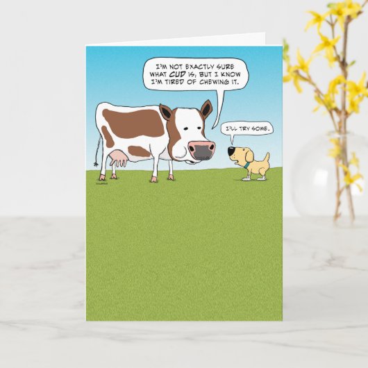 Hunde-Geburtstagskarte Karte (Gelbe Blume)