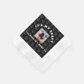 Hunde Geburtstagspartei Custom Foto Serviette (Ecke)