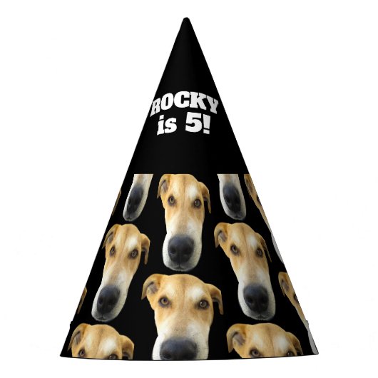 Hunde Geburtstagspartei Custom Pet Foto Partyhütchen (Vorderseite)