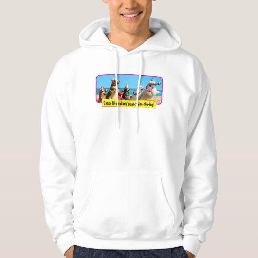 Hunde Geburtstagsparty Conga Linie Hoodie (Vorderseite)